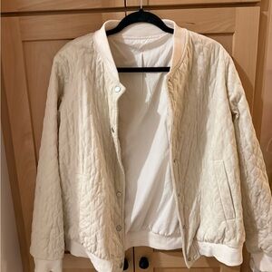 Cream Quilted Women's Jacket